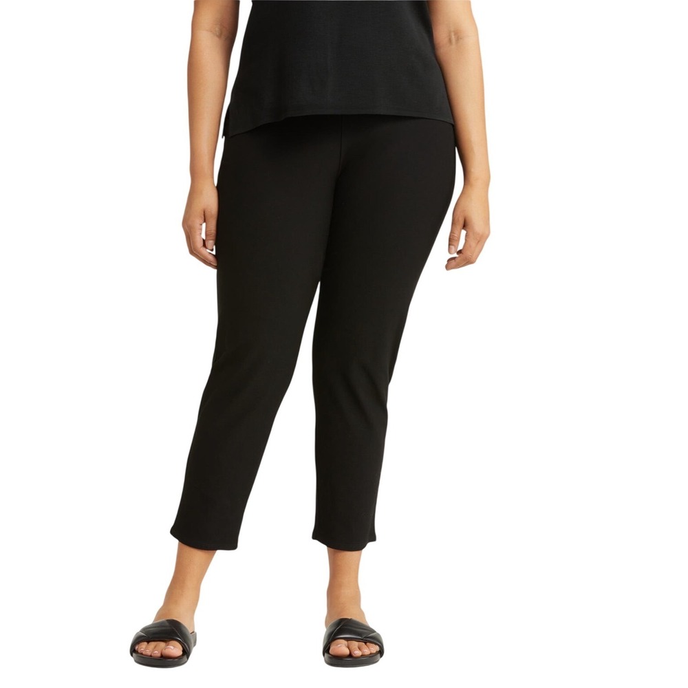 Eileen‎ Fisher High-Waisted Stretch Black Pants Size Large $198